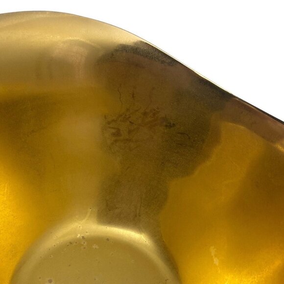 Vintage Bowl Gold Tone Serving Dish Dips Sauces Mid Century ICLifetime Metalware - Picture 9 of 9